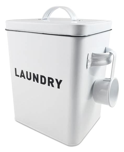 metal laundry soap box|laundry room detergent containers.